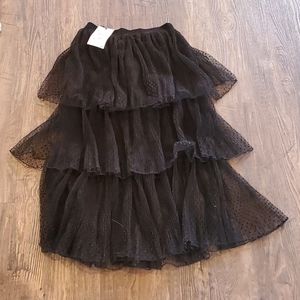 NWT Zara ruffled sheer skirt